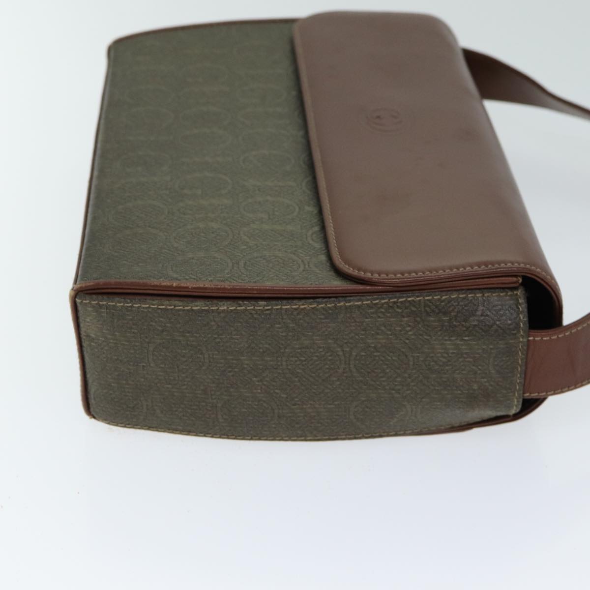 GUCCI Shoulder Bag Canvas Leather Brown ep4702