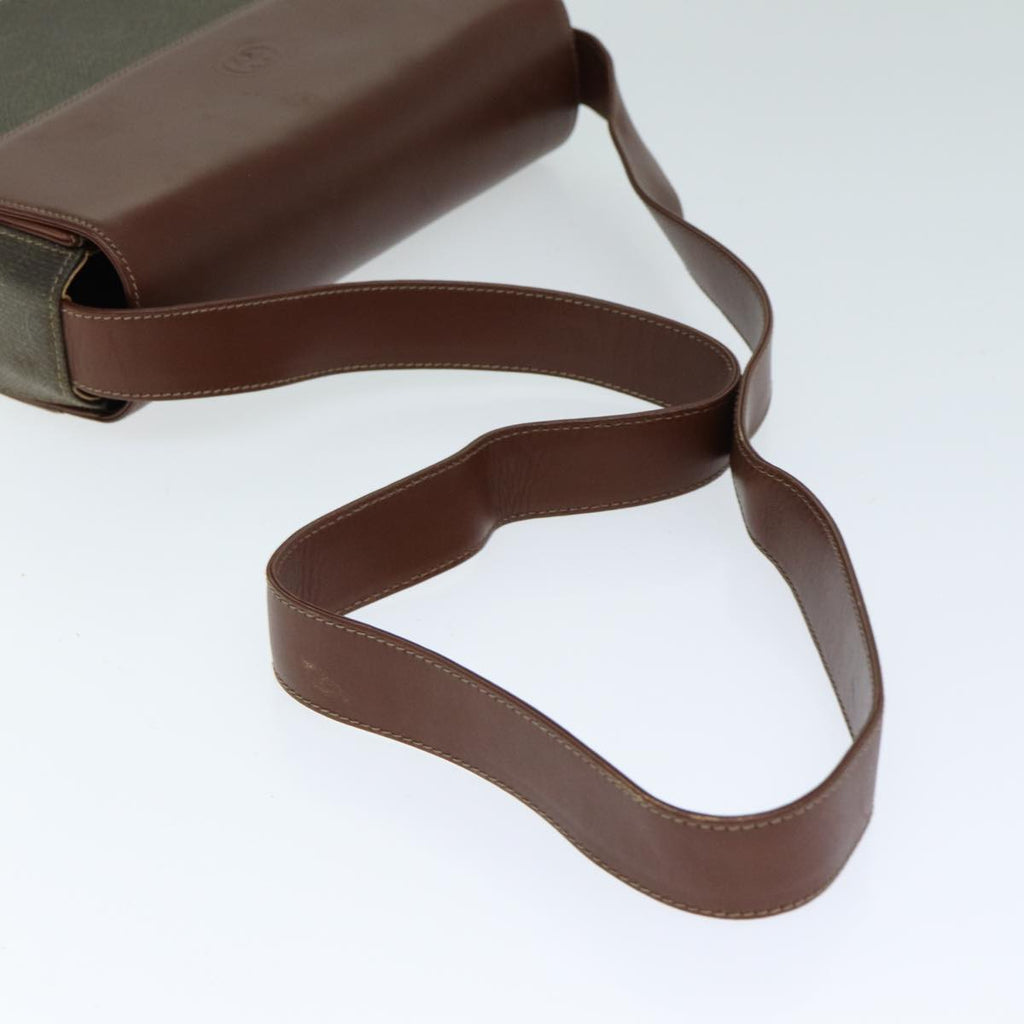 GUCCI Shoulder Bag Canvas Leather Brown ep4702