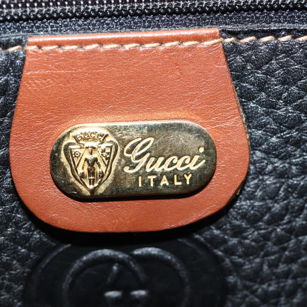 GUCCI Shoulder Bag Leather Black ep4707