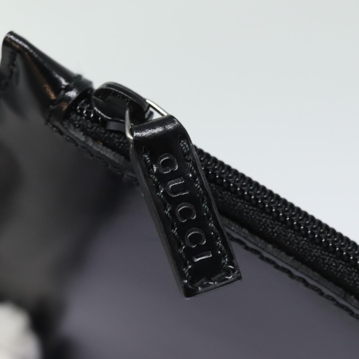 GUCCI Web Sherry Line Shoulder Bag Enamel Black Red Green ep4721