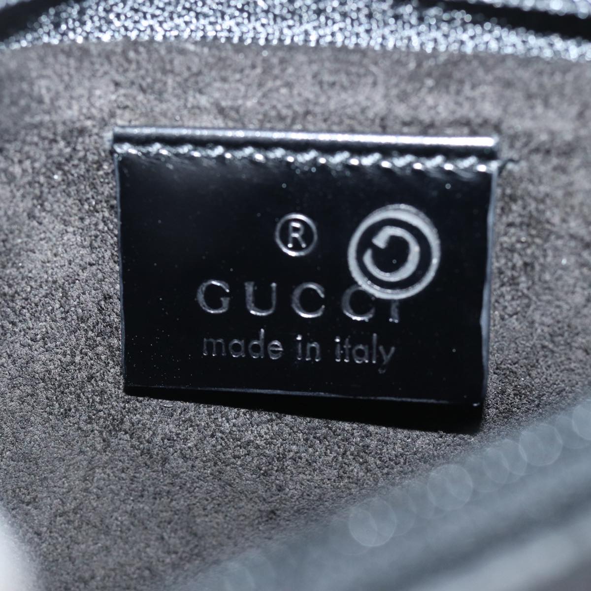 GUCCI Web Sherry Line Shoulder Bag Enamel Black Red Green ep4721