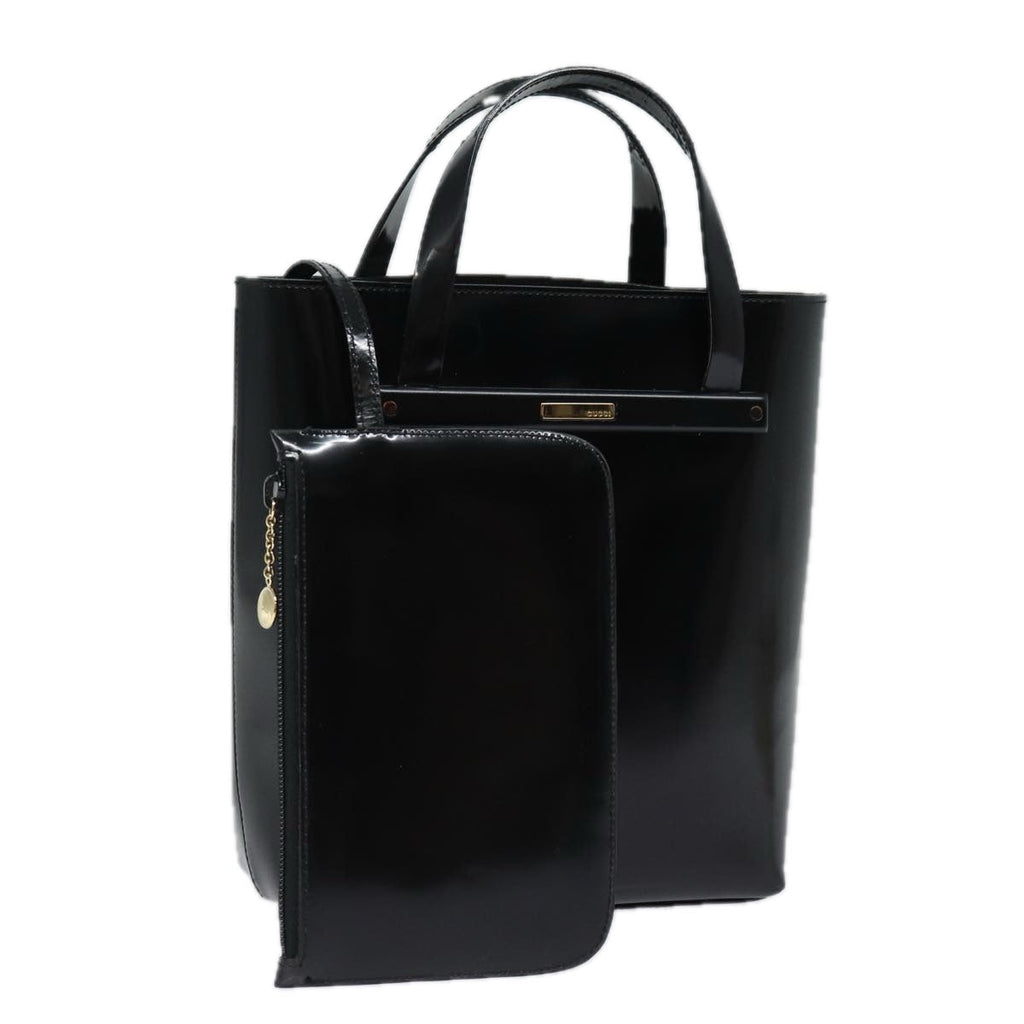 GUCCI Hand Bag Enamel Black 000 2058 ep4728