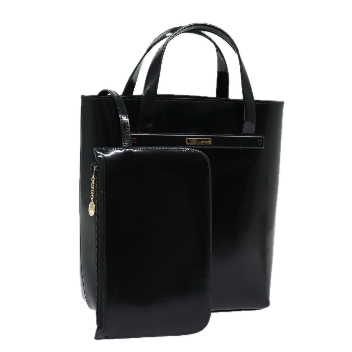 GUCCI Hand Bag Enamel Black 000 2058 ep4728