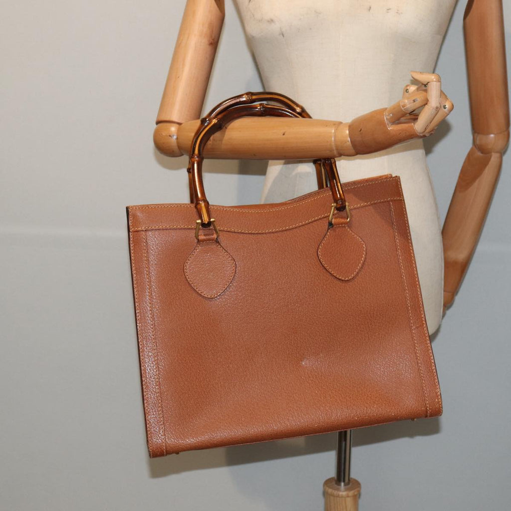 GUCCI Bamboo Hand Bag Leather Brown 002 2853 0260 0 ep4734