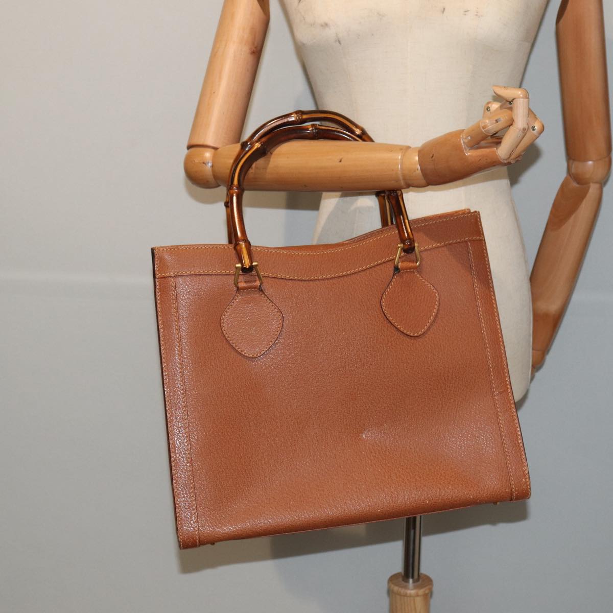 GUCCI Bamboo Hand Bag Leather Brown 002 2853 0260 0 ep4734