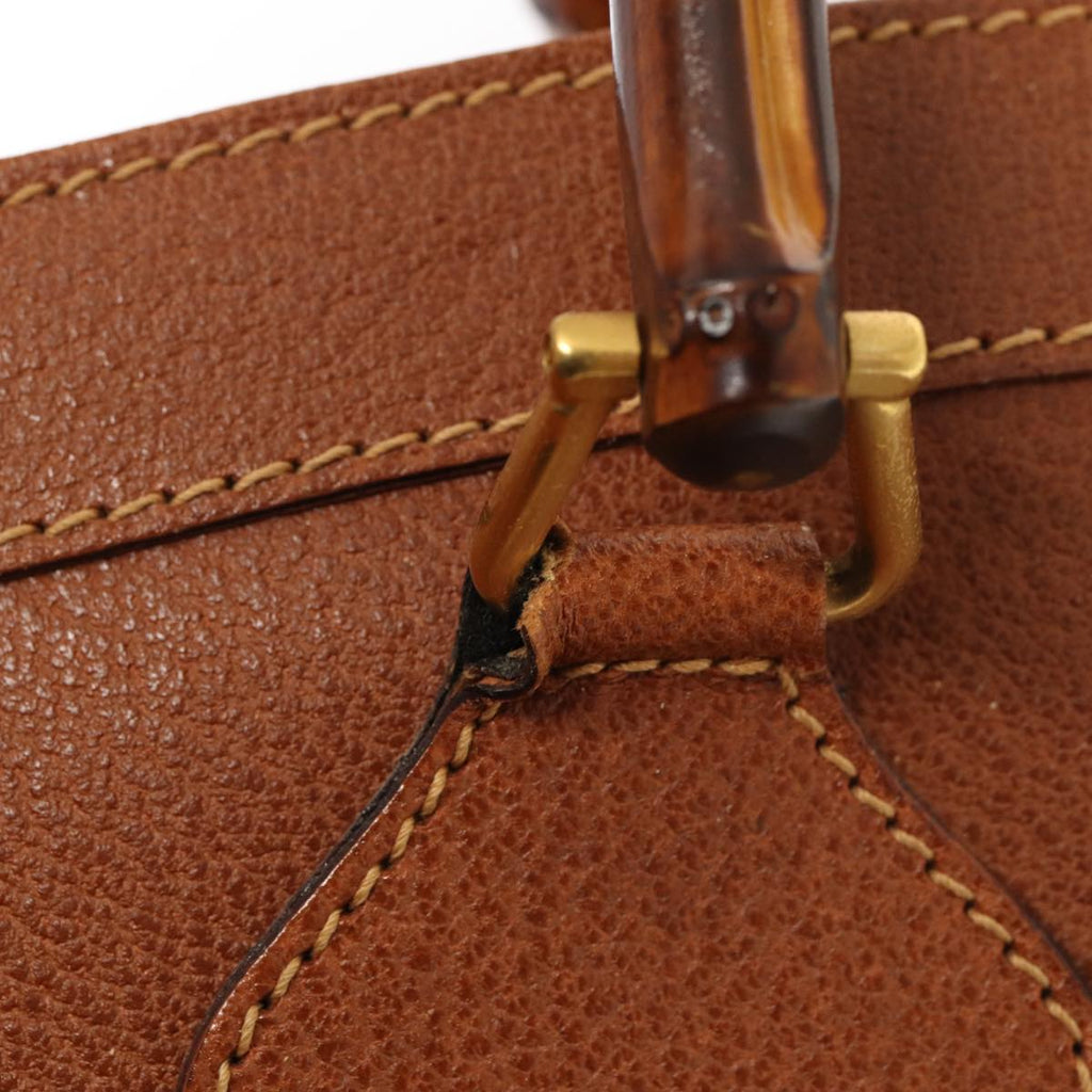 GUCCI Bamboo Hand Bag Leather Brown 002 2853 0260 0 ep4734