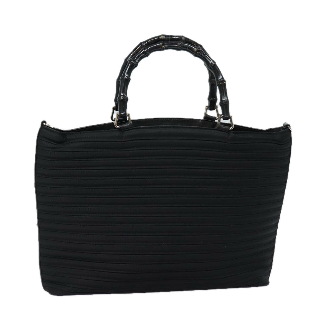 GUCCI Bamboo Hand Bag Nylon Black 002 1998 0352 ep4735