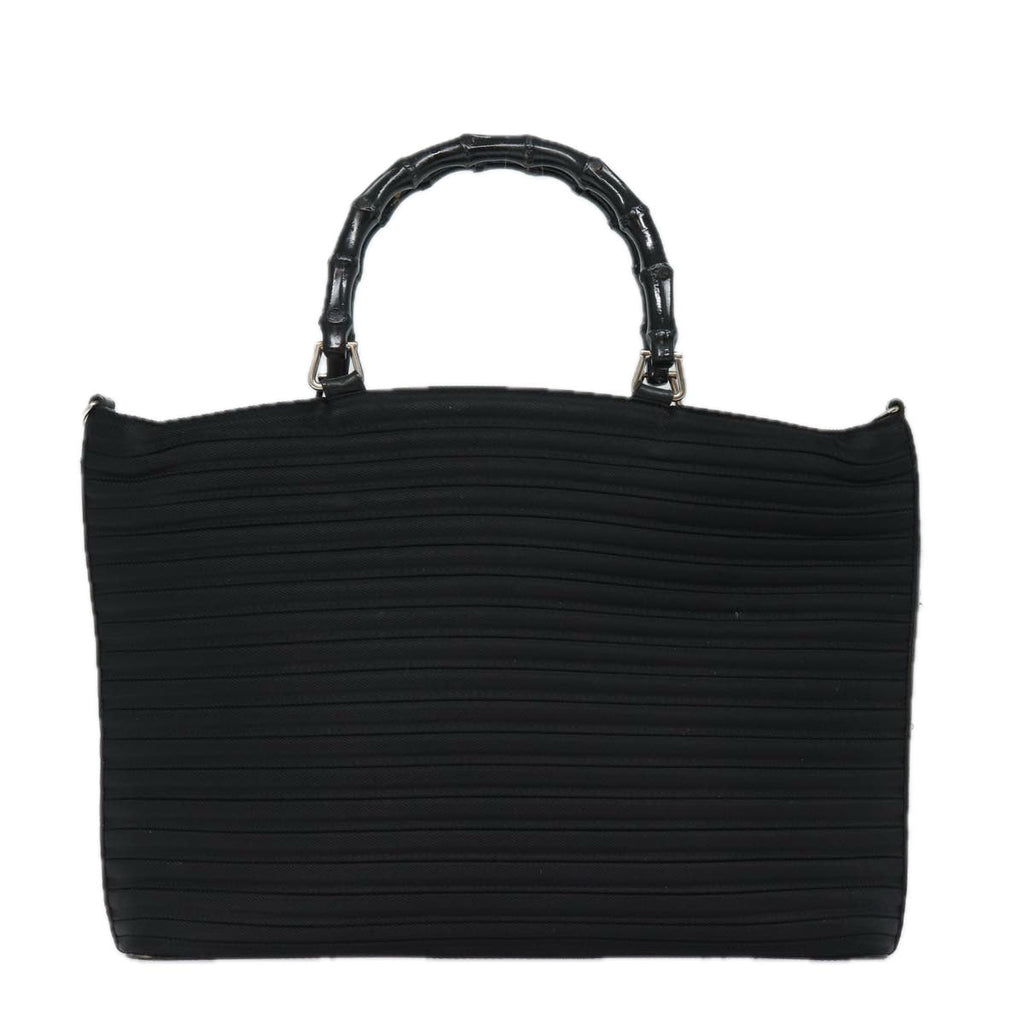 GUCCI Bamboo Hand Bag Nylon Black 002 1998 0352 ep4735