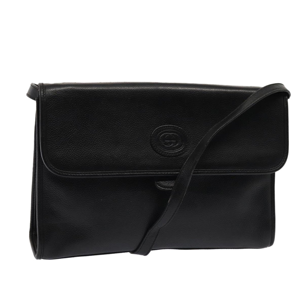 GUCCI Shoulder Bag Leather Black 004 86 0222 ep4739