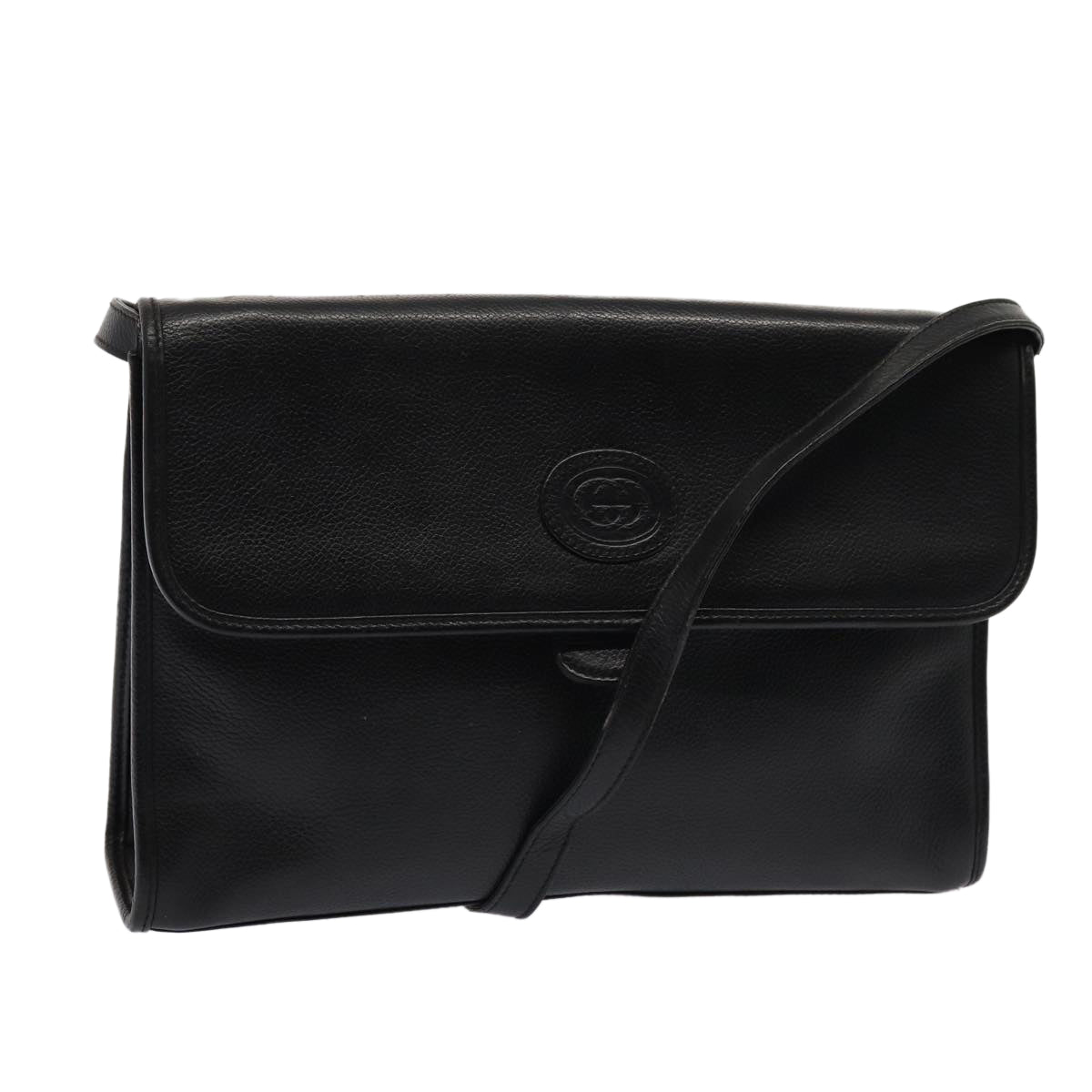 GUCCI Shoulder Bag Leather Black 004 86 0222 ep4739