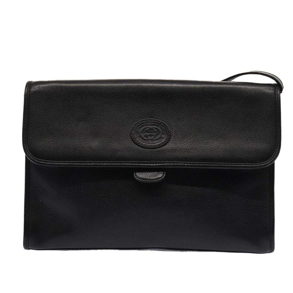 GUCCI Shoulder Bag Leather Black 004 86 0222 ep4739