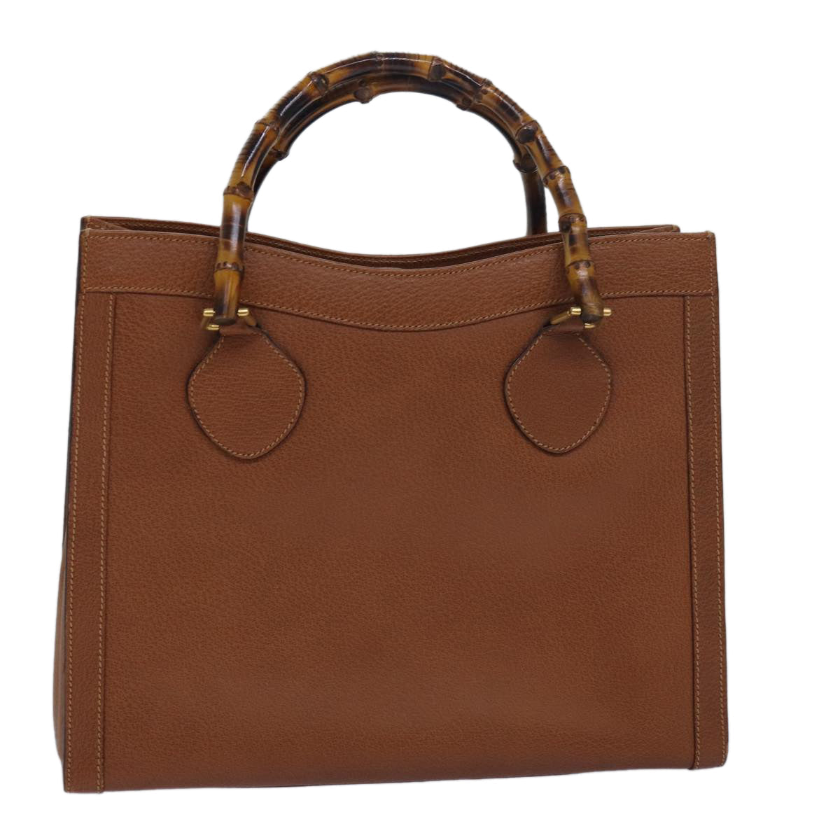 GUCCI Bamboo Hand Bag Leather Brown ep4740