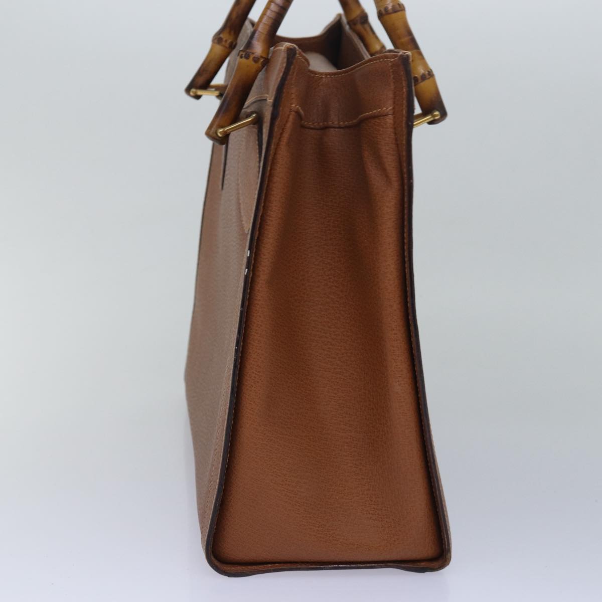 GUCCI Bamboo Hand Bag Leather Brown ep4740