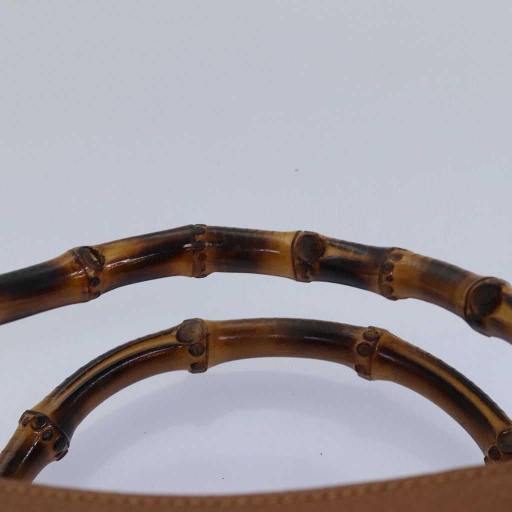 GUCCI Bamboo Hand Bag Leather Brown ep4740