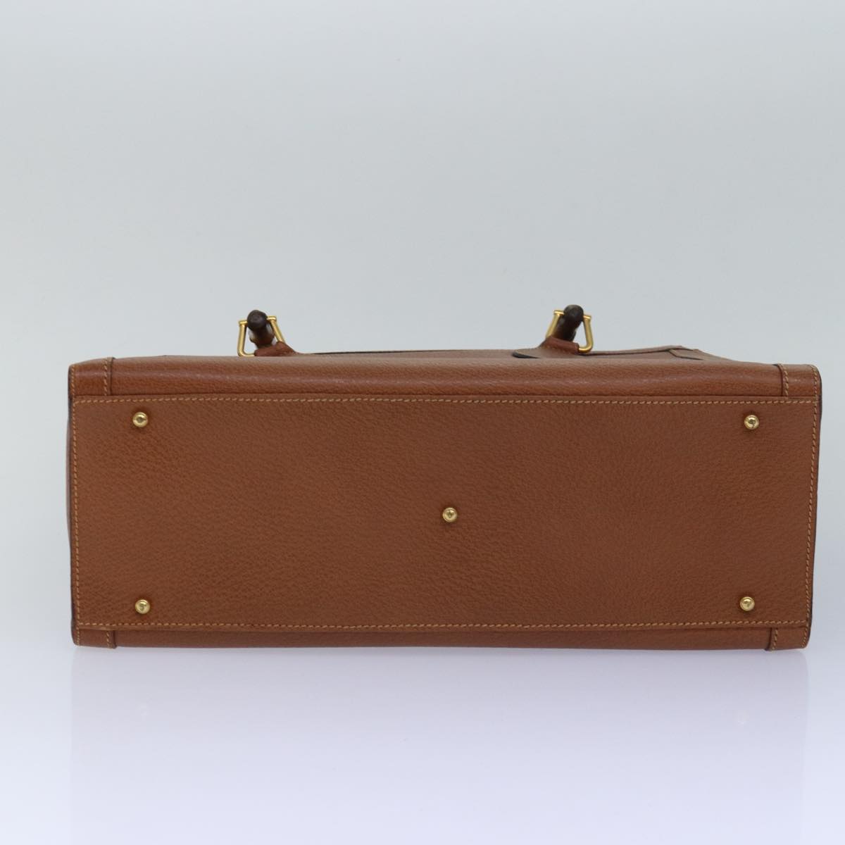 GUCCI Bamboo Hand Bag Leather Brown ep4740