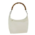 GUCCI Bamboo Shoulder Bag Nylon White 000 1956 0531 ep4742