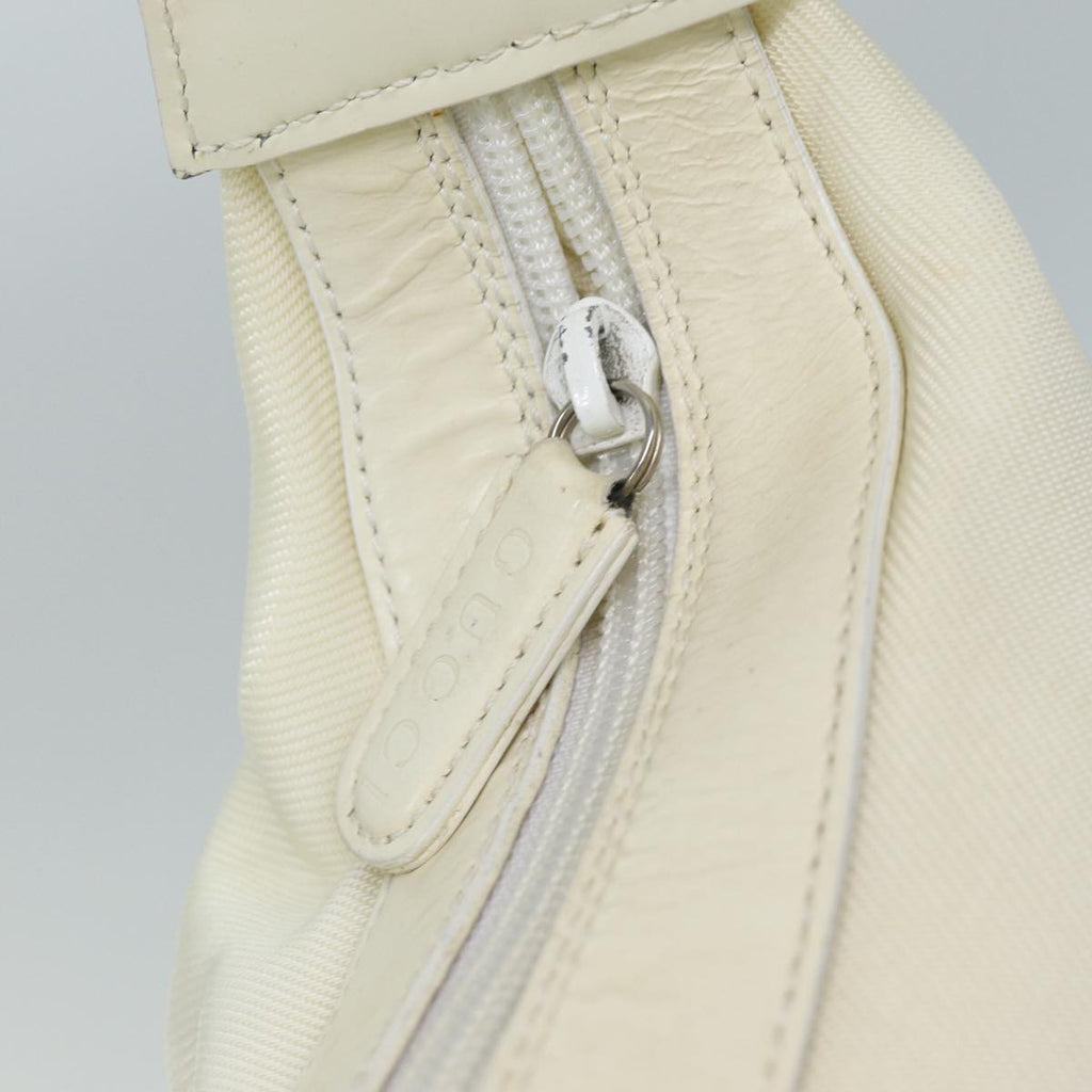 GUCCI Bamboo Shoulder Bag Nylon White 000 1956 0531 ep4742