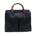GUCCI Bamboo Hand Bag Leather Black ep4747
