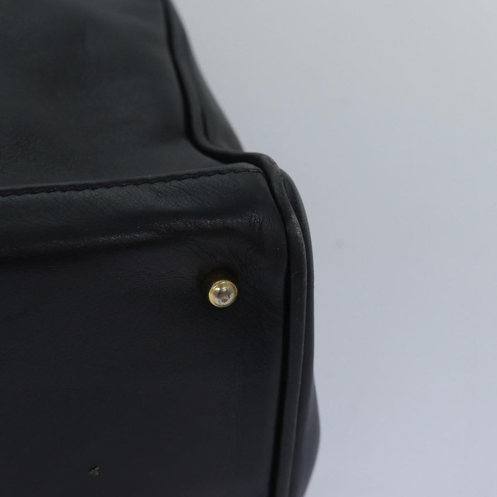 GUCCI Bamboo Hand Bag Leather Black ep4747