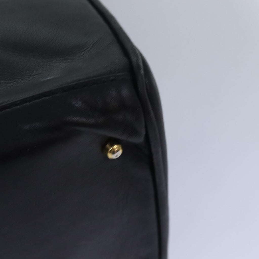 GUCCI Bamboo Hand Bag Leather Black ep4747