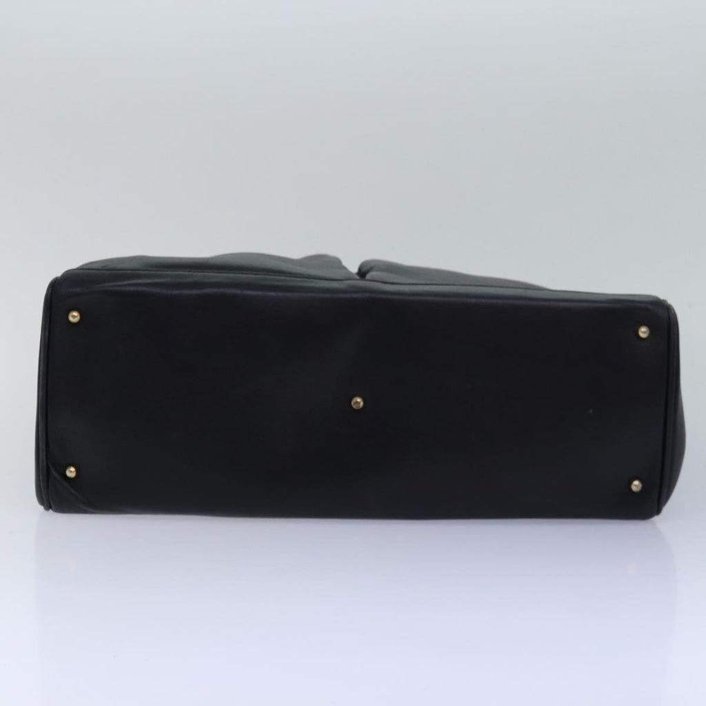 GUCCI Bamboo Hand Bag Leather Black ep4747