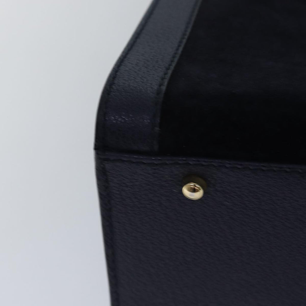 GUCCI Bamboo Hand Bag Suede Navy 002 123 0260 ep4750