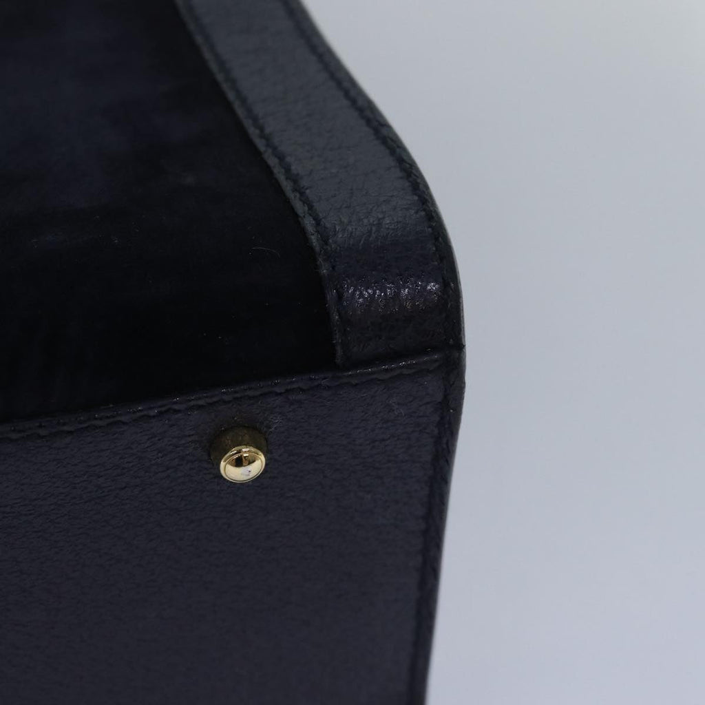 GUCCI Bamboo Hand Bag Suede Navy 002 123 0260 ep4750