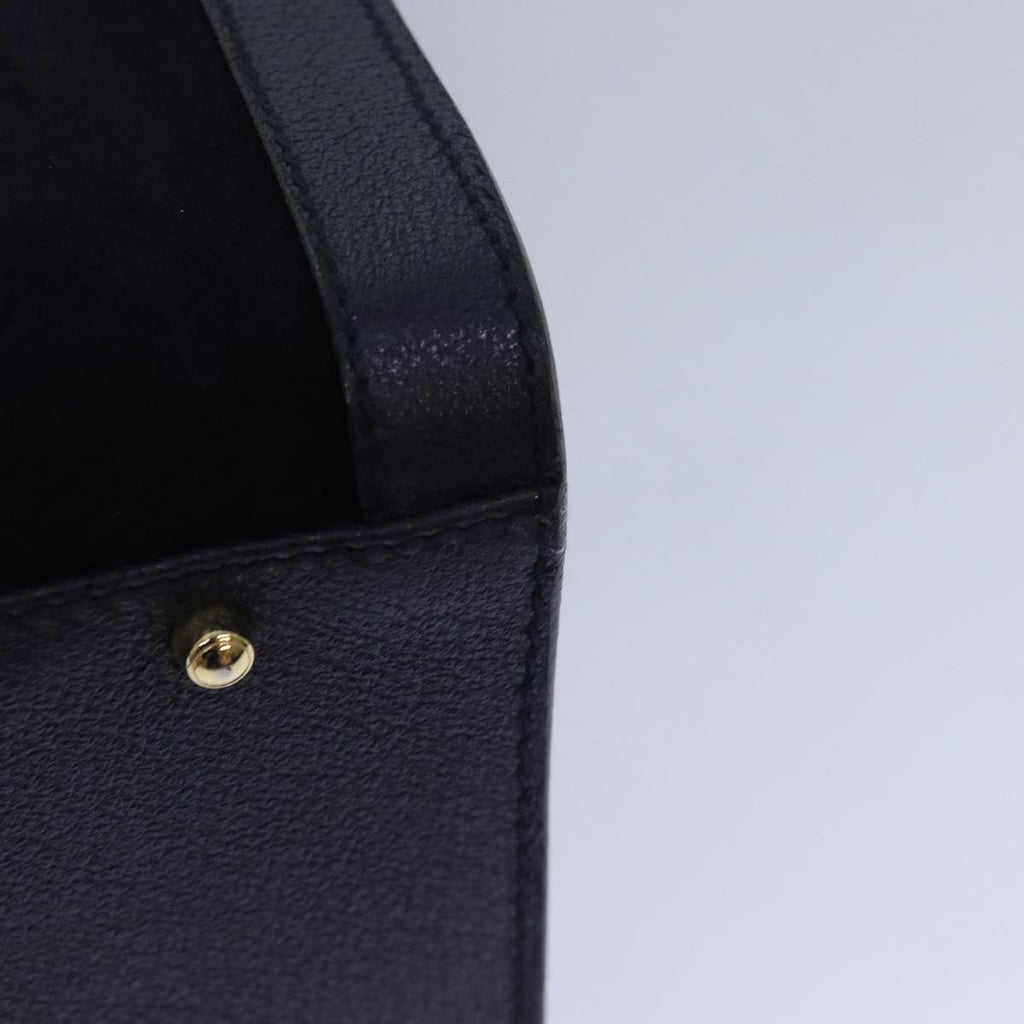 GUCCI Bamboo Hand Bag Suede Navy 002 123 0260 ep4750