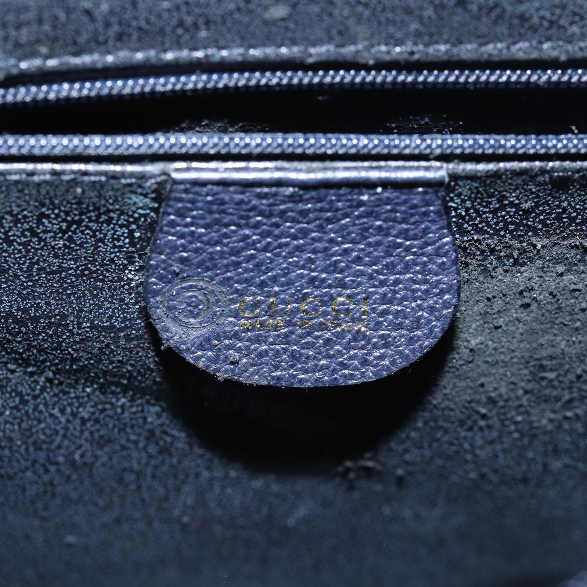 GUCCI Bamboo Hand Bag Suede Navy 002 123 0260 ep4750