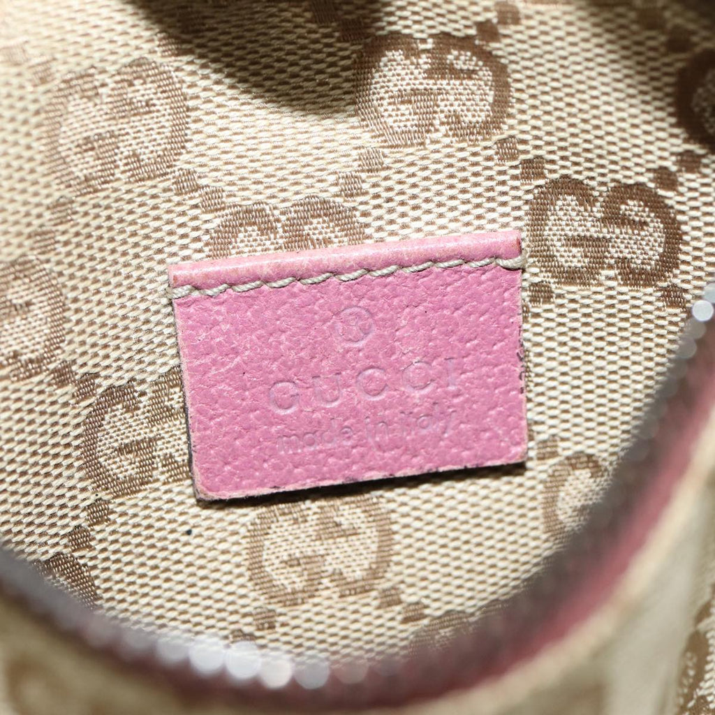 GUCCI GG Canvas Sherry Line Waist bag Beige Pink 28566 ep4752