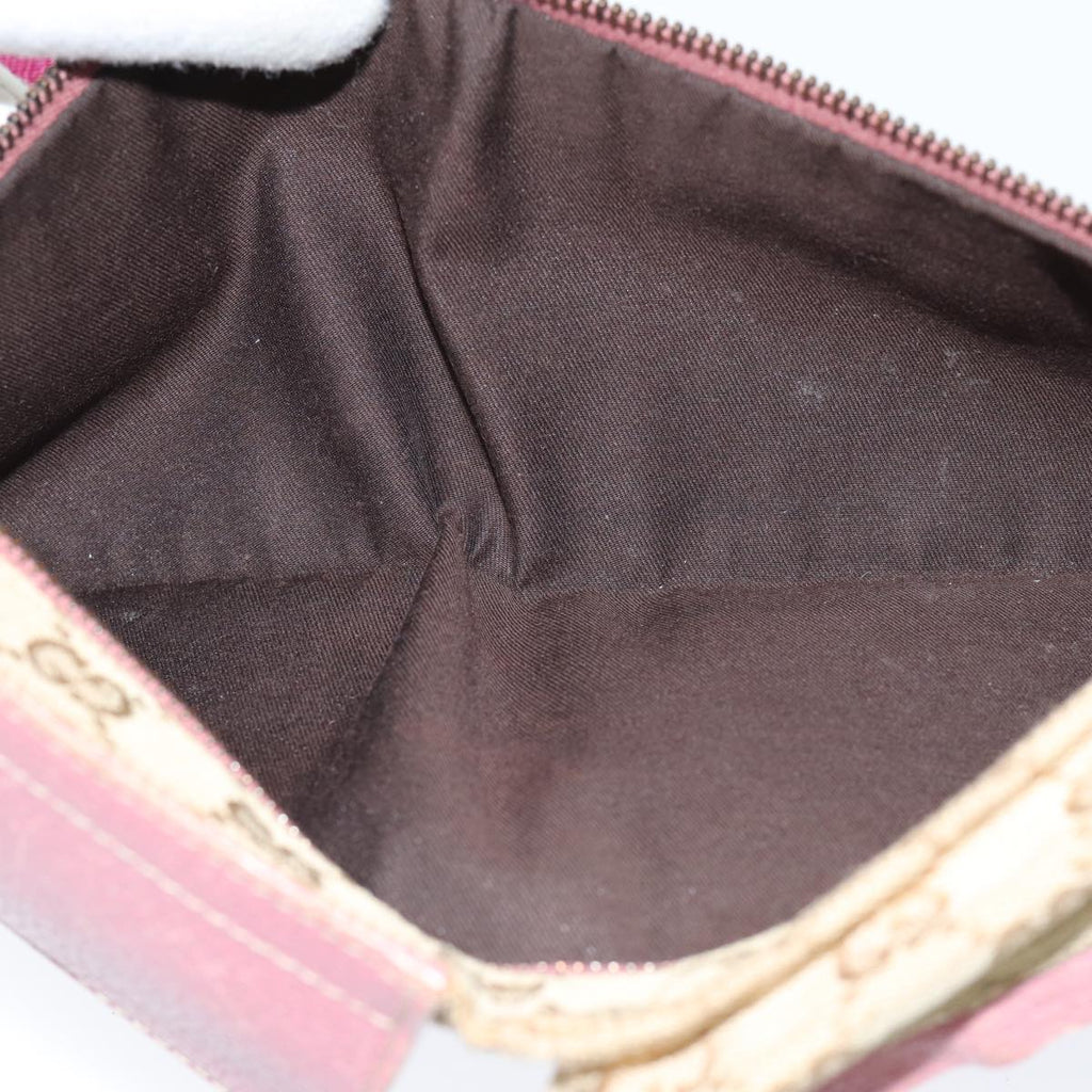 GUCCI GG Canvas Sherry Line Waist bag Beige Pink 28566 ep4752