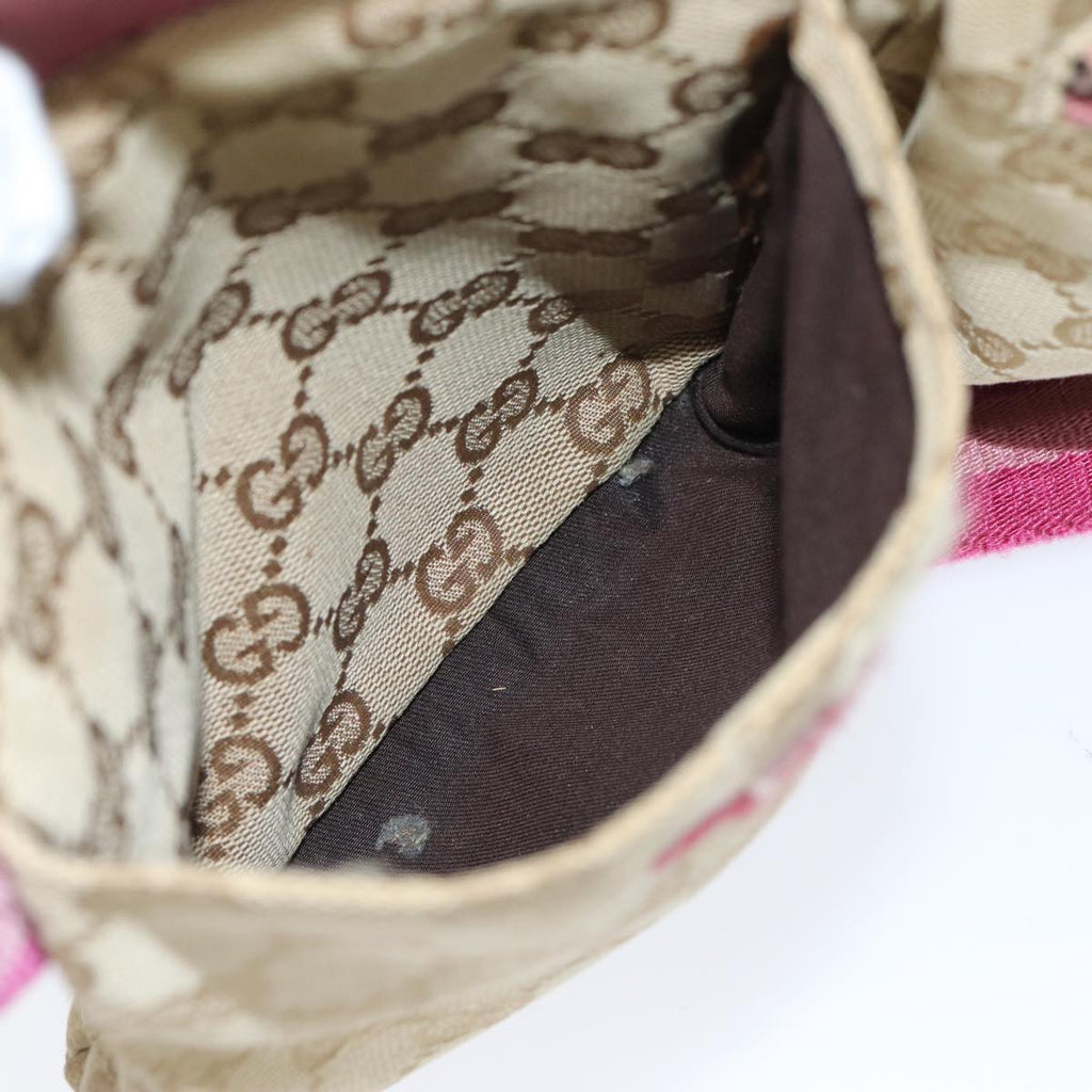 GUCCI GG Canvas Sherry Line Waist bag Beige Pink 28566 ep4752