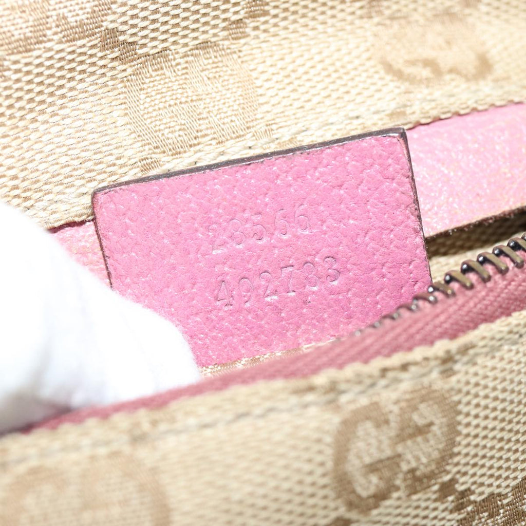 GUCCI GG Canvas Sherry Line Waist bag Beige Pink 28566 ep4752