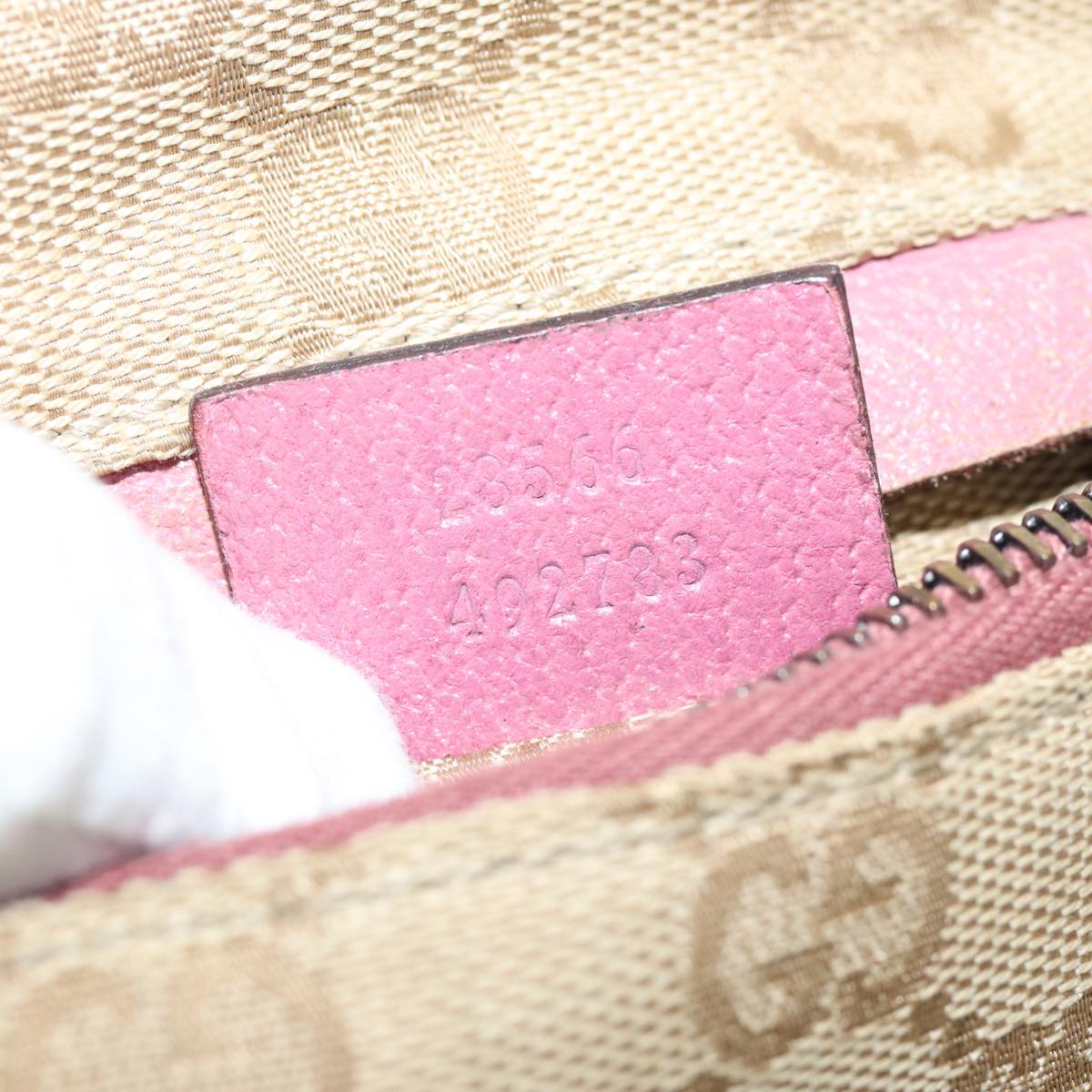 GUCCI GG Canvas Sherry Line Waist bag Beige Pink 28566 ep4752