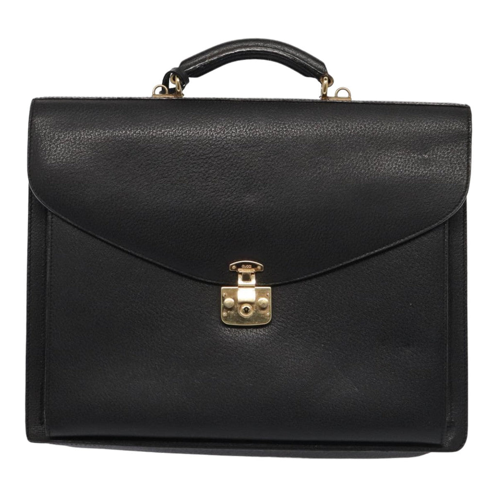 GUCCI Business Bag Leather 2way Black ep4781