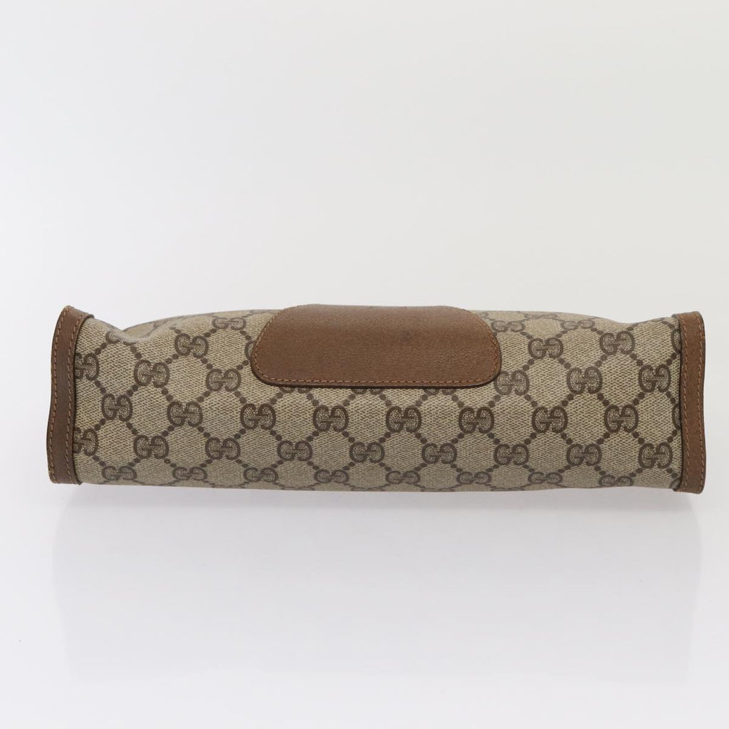 GUCCI GG Supreme Web Sherry Line Clutch Bag PVC Beige Red 89 01 033 ep4795