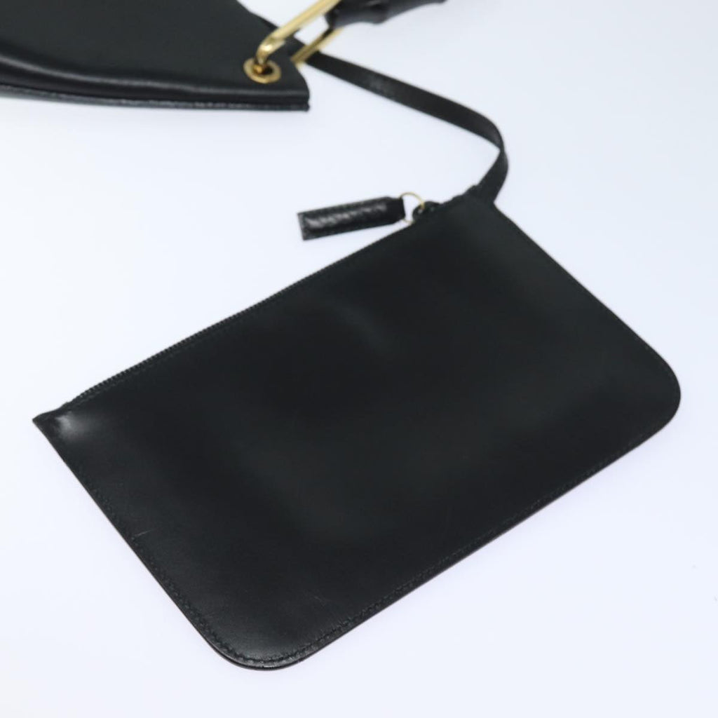 GUCCI Bamboo Shoulder Bag Leather Black 001 1998 1883 ep4796