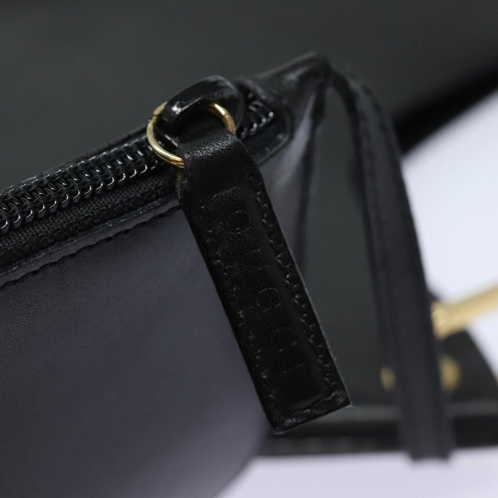 GUCCI Bamboo Shoulder Bag Leather Black 001 1998 1883 ep4796