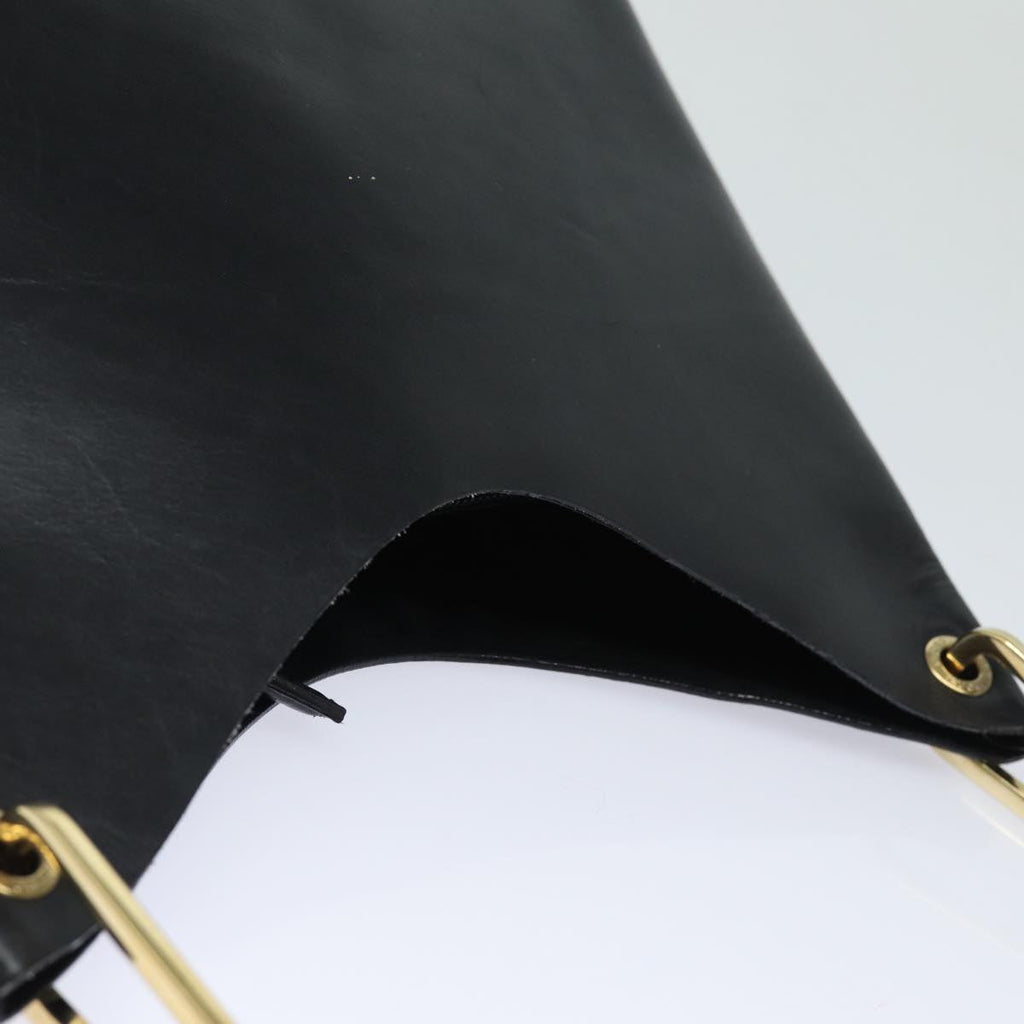 GUCCI Bamboo Shoulder Bag Leather Black 001 1998 1883 ep4796