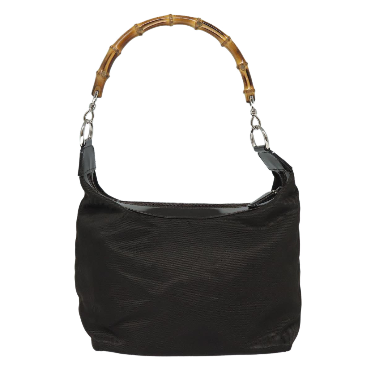GUCCI Bamboo Hand Bag Nylon Khaki 000 1956 0531 ep4798