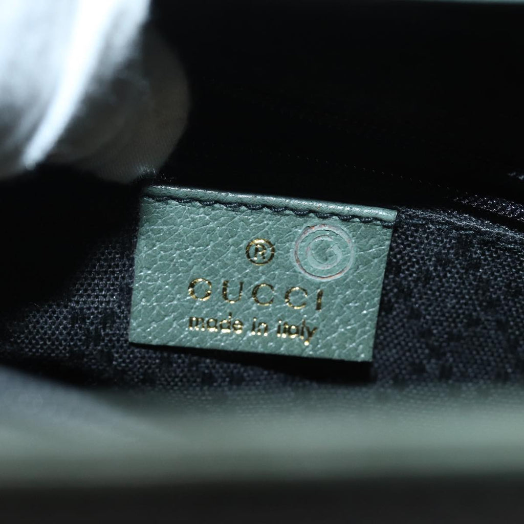 GUCCI Bamboo Tote Bag Leather Outlet Green 002 8260 2853 ep4802