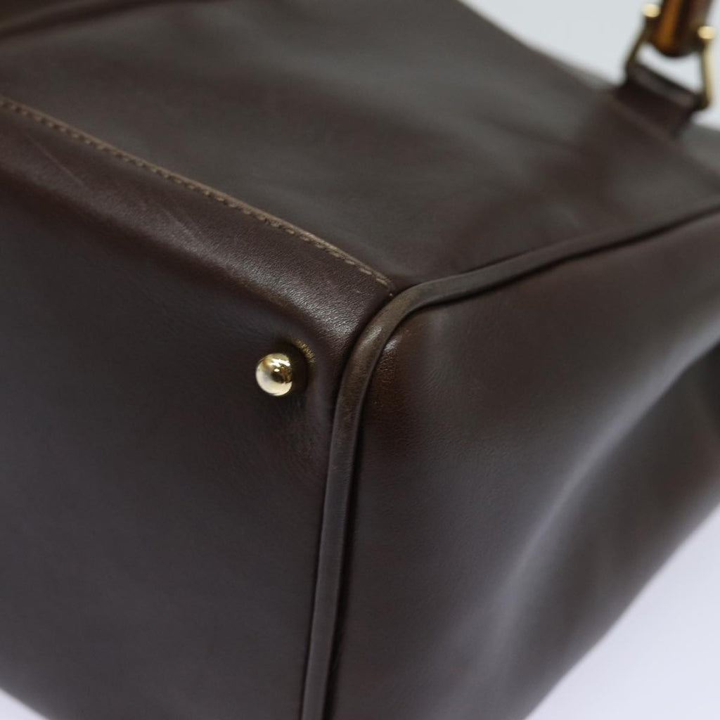 GUCCI Bamboo Hand Bag Leather 2way Brown 000 122 0316 ep4809