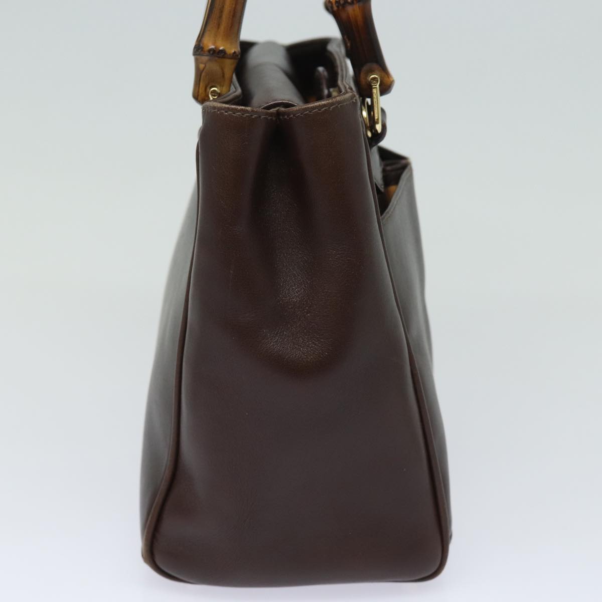 GUCCI Bamboo Hand Bag Leather 2way Brown 000 122 0316 ep4809