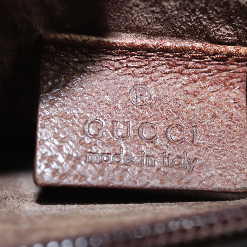 GUCCI Bamboo Shoulder Bag Leather Brown 001 1880 2123 ep4810