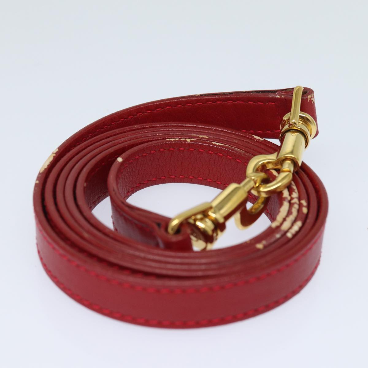 GUCCI Bamboo Hand Bag Leather 2way Red 007 1014 0231 ep4811