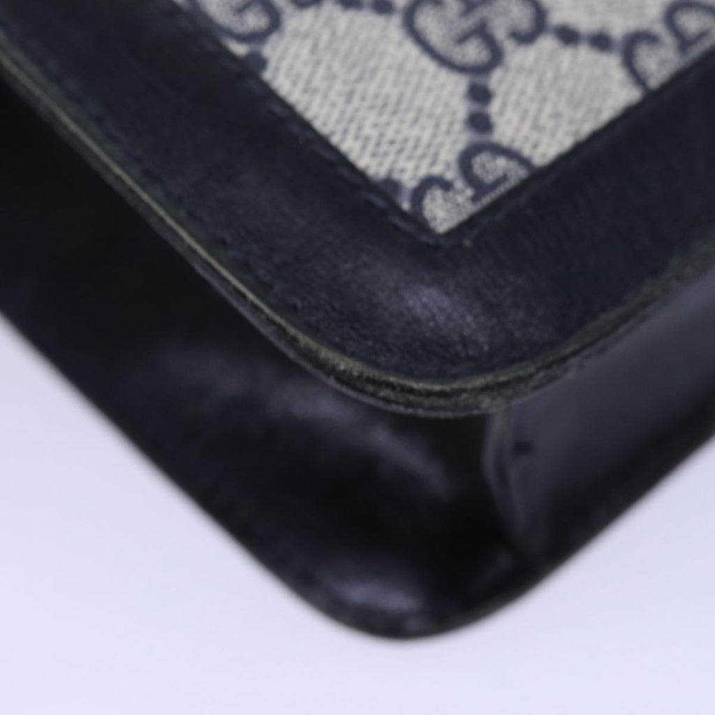GUCCI GG Supreme Sherry Line Shoulder Bag PVC Navy Red ep4819