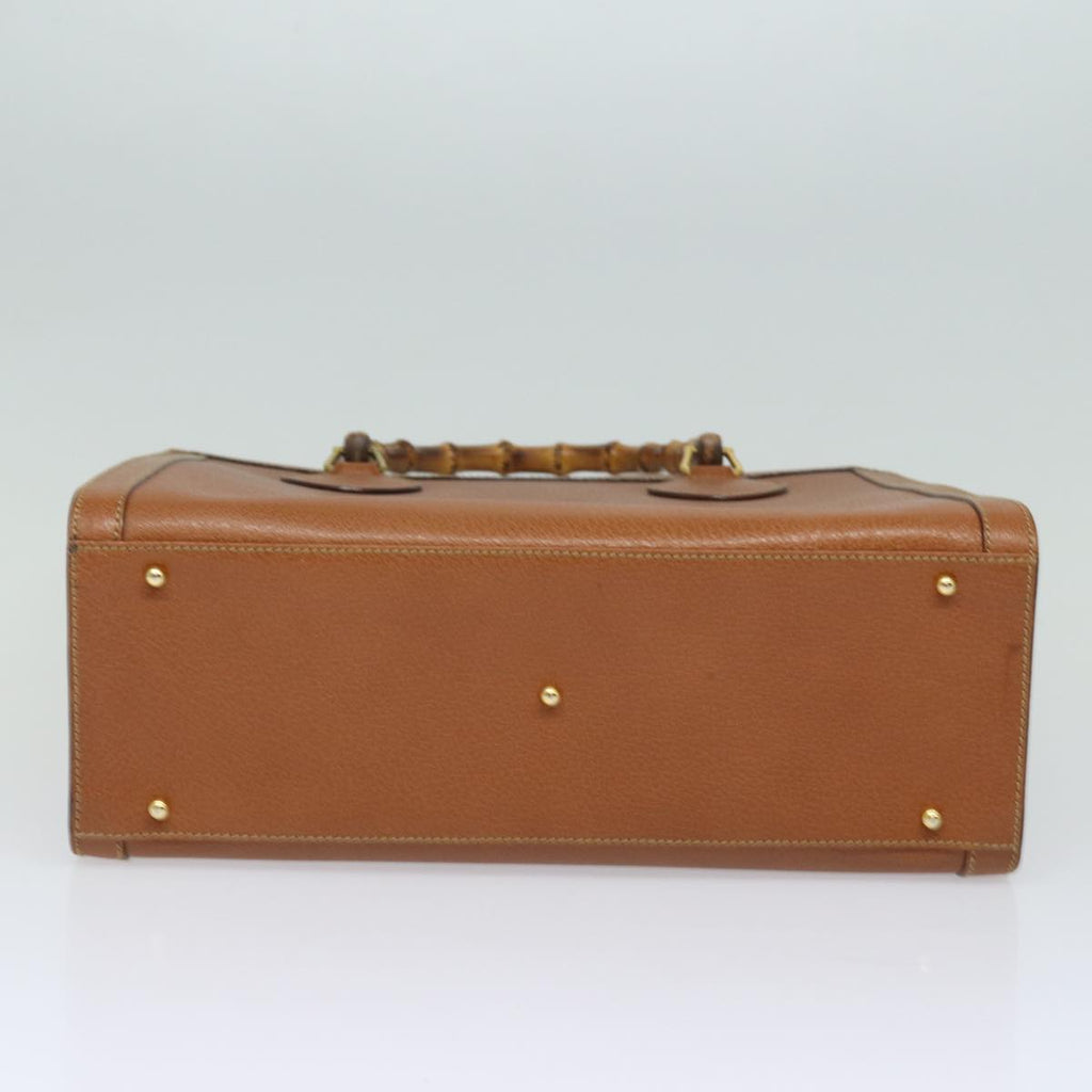 GUCCI Bamboo Hand Bag Leather Brown 002 1186 0260 ep4831