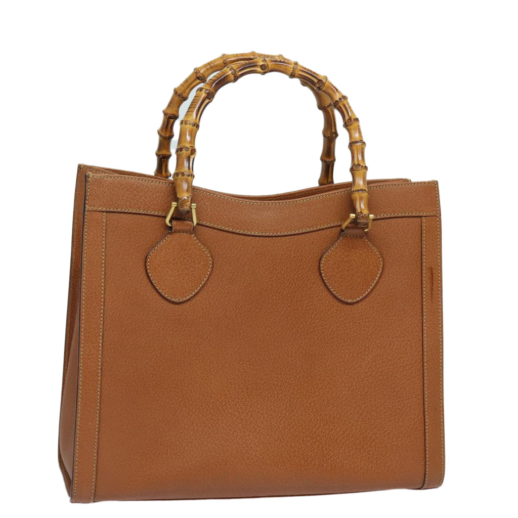 GUCCI Bamboo Hand Bag Leather Brown 002 1186 0260 ep4831