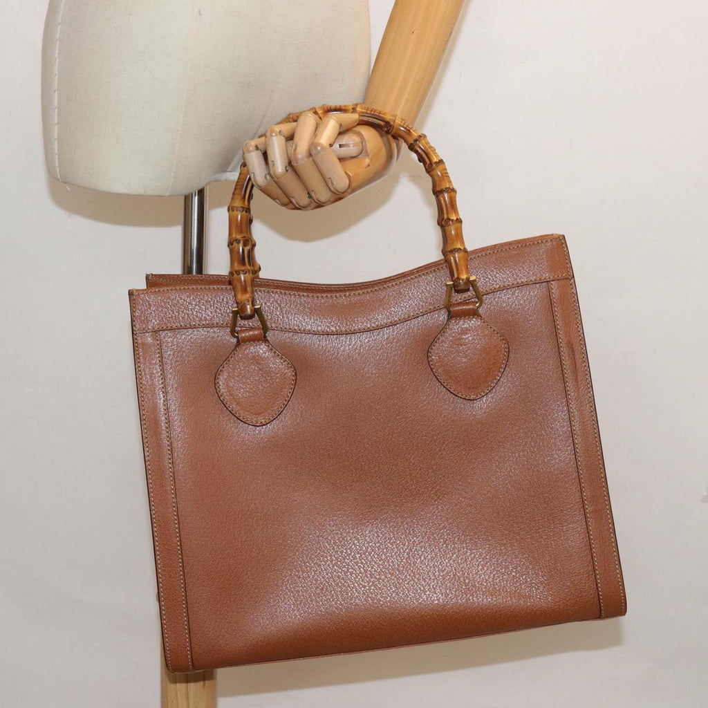 GUCCI Bamboo Hand Bag Leather Brown 002 1186 0260 ep4831