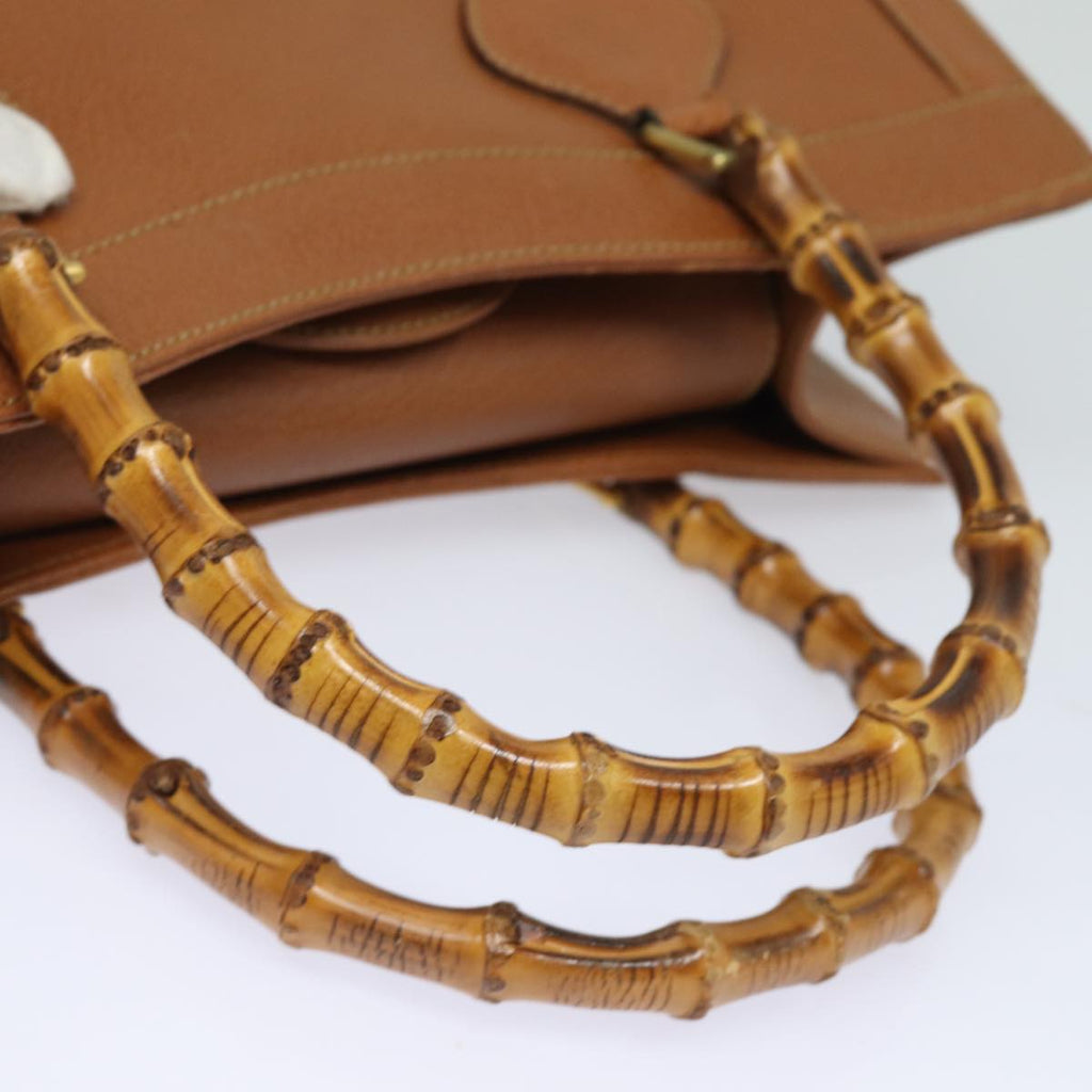 GUCCI Bamboo Hand Bag Leather Brown 002 1186 0260 ep4831